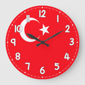 Turkey Flag Wall Clock – Patriotic Turkish Decor