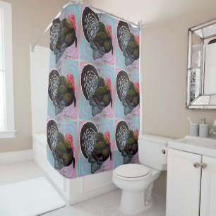 Turkey:  Floral Bronze Tom Shower Curtain