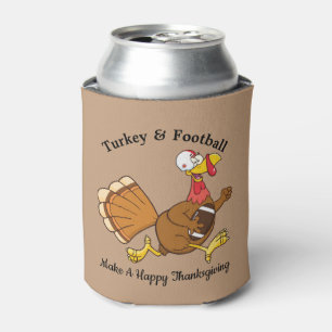 Turkey & Football Can Cooler