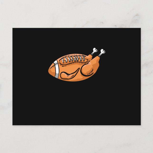 Turkey Football Funny Thanksgiving Dinner Family Postcard (Front)