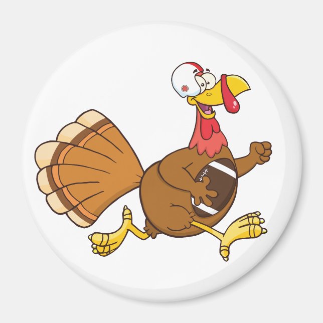 turkey football player magnet (Front)