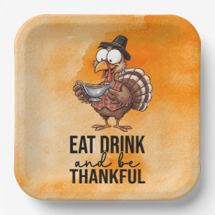 Turkey for thanksgiving paper plate