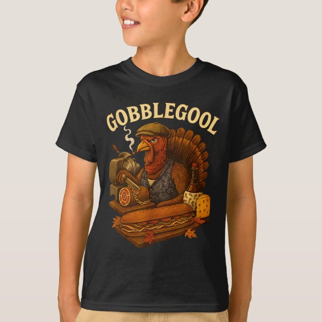 Turkey Gabagool Gobbol Funny Italian Food  T-Shirt (Front)