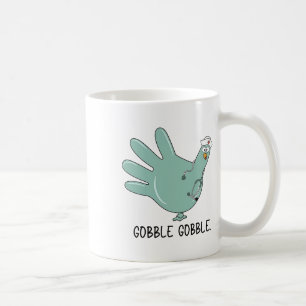 Turkey Glove Thanksgiving Gobble Nurse Thanksgivin Coffee Mug