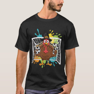 Turkey Goalie Soccer 67 Six Seven Boys Men Thanksg T-Shirt