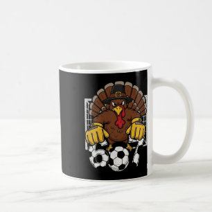 Turkey Goalie Soccer 67 Six Seven Boys Thanksgivin Coffee Mug