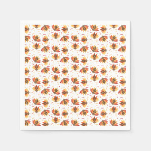 Turkey Gobble Thanksgiving Pattern Napkin