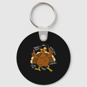 Turkey Gravy Beans And Rolls Cerole Funny Thanksgi Key Ring