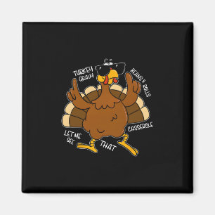 Turkey Gravy Beans And Rolls Cerole Funny Thanksgi Magnet