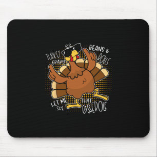 Turkey Gravy Beans And Rolls Cerole Funny Thanksgi Mouse Pad