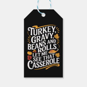 Turkey Gravy Beans And Rolls Let Me See Casserole Gift Tags