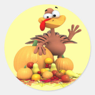 Turkey Greetings Classic Round Sticker