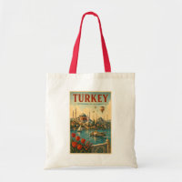 Turkey Hagia Sophia Blue Mosque Illustration Retro