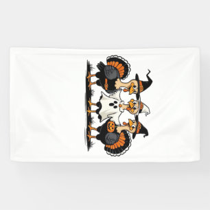 Turkey Halloween Boo, Thanksgiving Turkey, Spooky  Banner