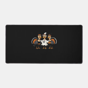 Turkey Halloween Boo, Thanksgiving Turkey, Spooky  Desk Mat
