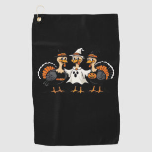 Turkey Halloween Boo, Thanksgiving Turkey, Spooky Golf Towel