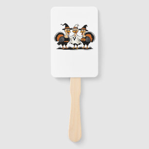 Turkey Halloween Boo, Thanksgiving Turkey, Spooky Hand Fan
