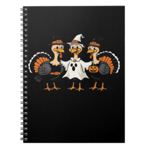 Turkey Halloween Boo, Thanksgiving Turkey, Spooky  Notebook