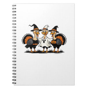 Turkey Halloween Boo, Thanksgiving Turkey, Spooky  Notebook