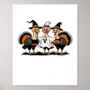 Turkey Halloween Boo, Thanksgiving Turkey, Spooky  Poster
