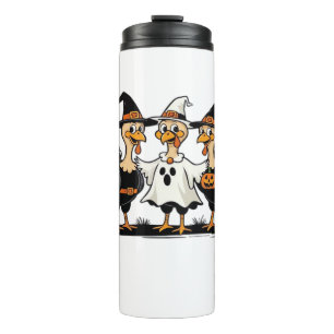 Turkey Halloween Boo, Thanksgiving Turkey, Spooky Thermal Tumbler