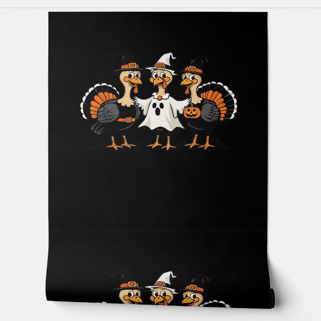 Turkey Halloween Boo, Thanksgiving Turkey, Spooky  Wallpaper (Unrolling)
