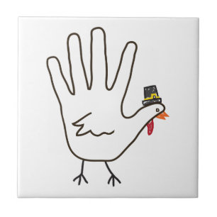 turkey hand tile