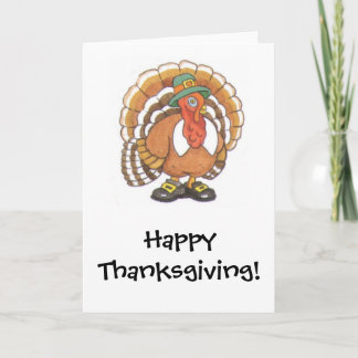 Turkey Happy Thanksgiving! Holiday Card