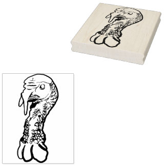 Turkey Head Rubber Stamp