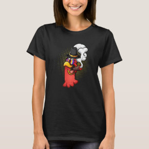 Turkey head Smoked a cigarette wearing sunglasses T-Shirt