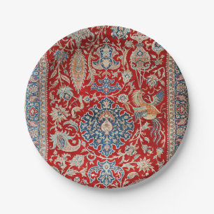 Turkey Hereke Royal Red Blue Blues Paper Plate