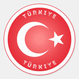 Turkey Heritage Emblem Classic Round Sticker