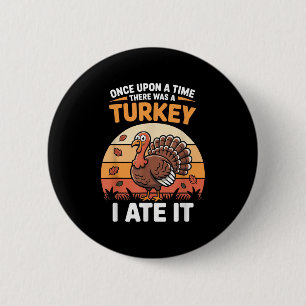 Turkey Hunting Dad Son Hunter Thanksgiving Funny Q 6 Cm Round Badge