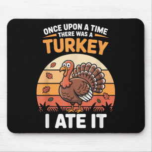 Turkey Hunting Dad Son Hunter Thanksgiving Funny Q Mouse Pad