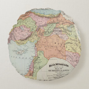 Turkey in Asia 6 Round Cushion