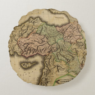 Turkey in Asia Round Cushion