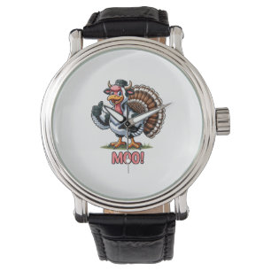 Turkey In Cow Costume, Moo Funny Thanksgiving Watch