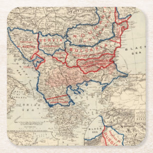 Turkey in Europe 10 Square Paper Coaster