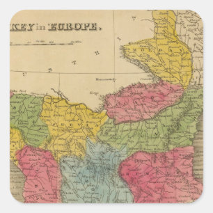 Turkey in Europe 8 Square Sticker