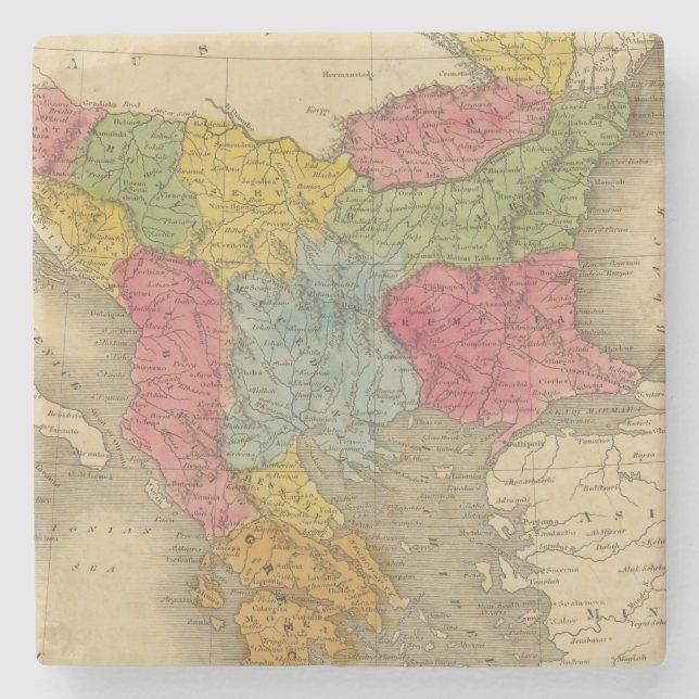 Turkey in Europe 8 Stone Coaster (Front)