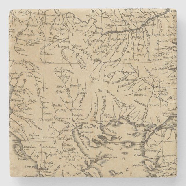 Turkey in Europe 9 Stone Coaster (Front)