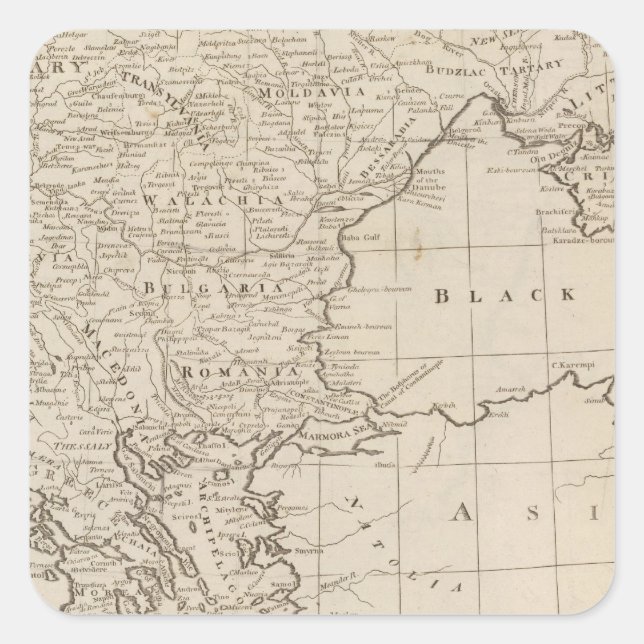 Turkey, in Europe and Hungary Square Sticker (Front)
