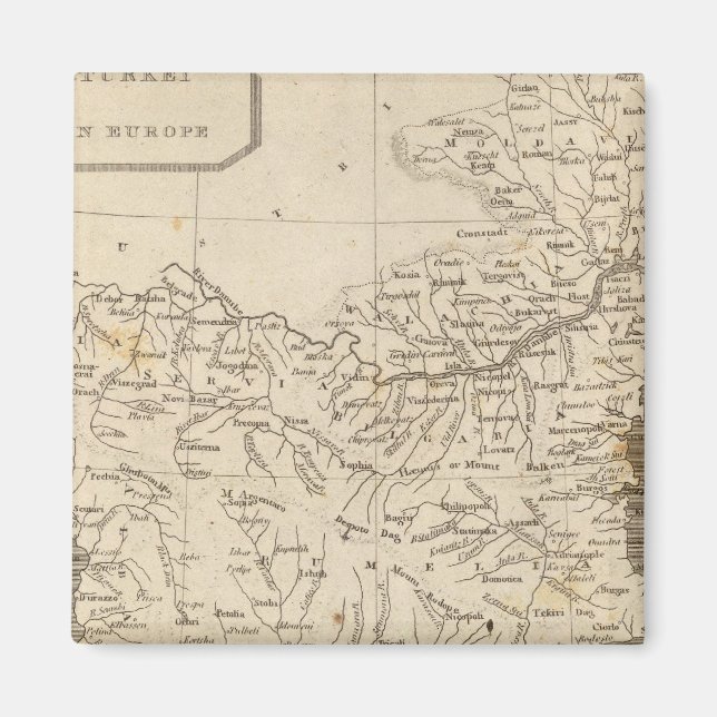 Turkey in Europe Map by Arrowsmith Magnet (Front)
