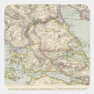 Turkey in Europe, North Greece Square Sticker