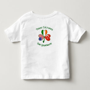 Turkey Ireland USA Shamrock Flag Personalised Toddler T-Shirt