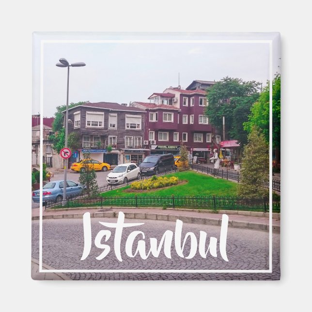 Turkey Istanbul Cityscape Street Architecture Magnet (Front)