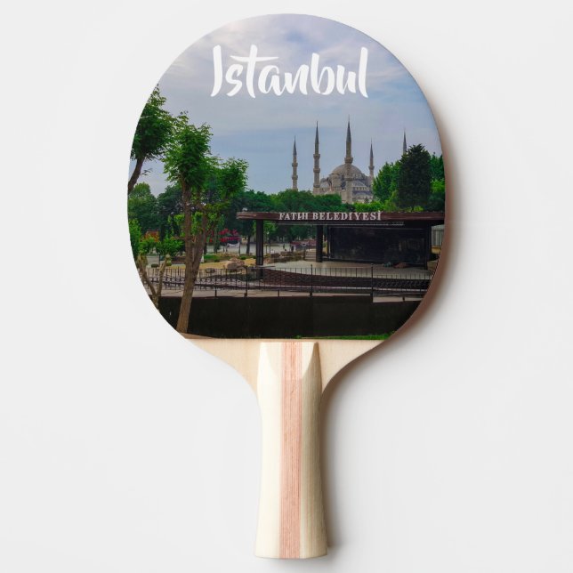 Turkey Istanbul Cityscape Street Architecture Ping Pong Paddle (Front)