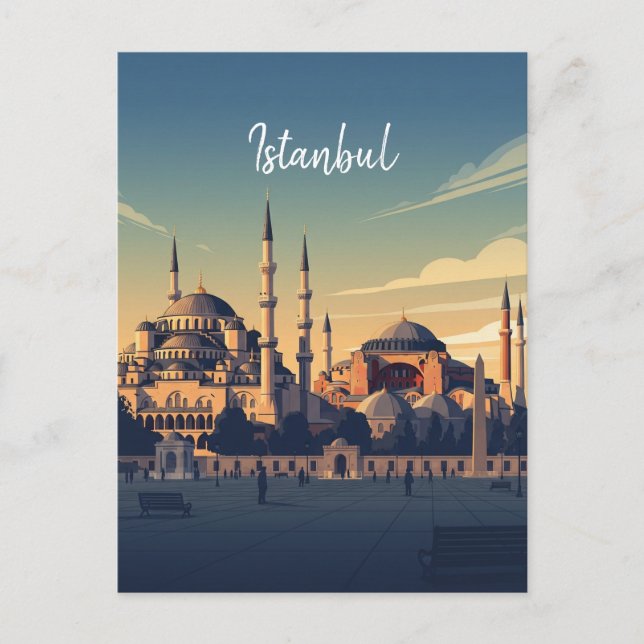 Turkey Istanbul Hagia Sophia Blue Mosque Postcard (Front)