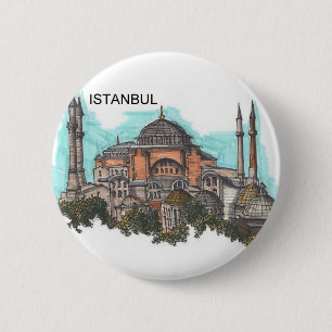 Turkey Istanbul Hagia Sophia (by St.K) 6 Cm Round Badge
