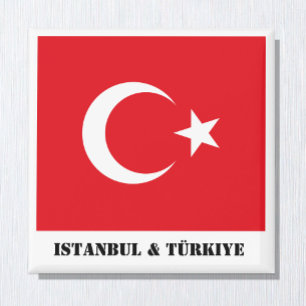 Turkey, Istanbul & Türkiye, Turkish Flag Magnet